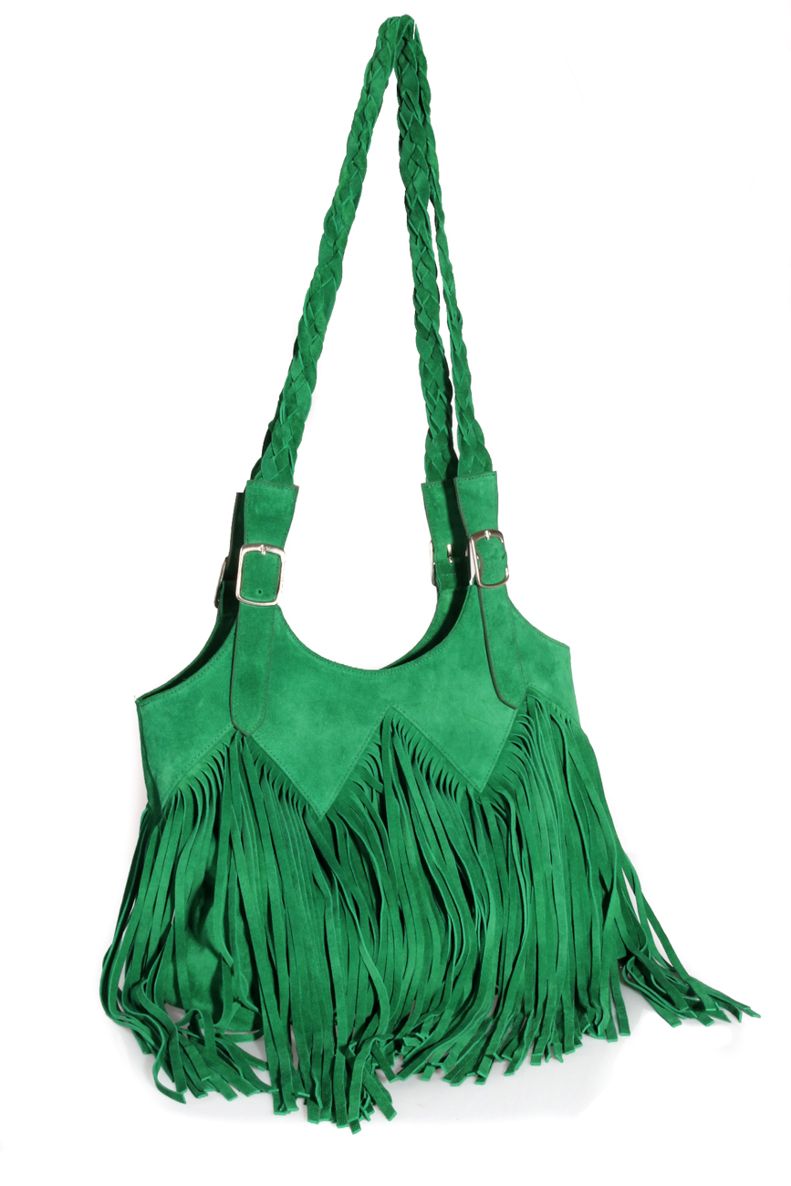 Ana Kaloni Geanta verde franjuri WE LOVE COUTURE